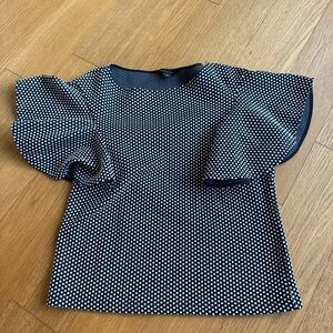 Banana Republic Navy Polka Dot Top